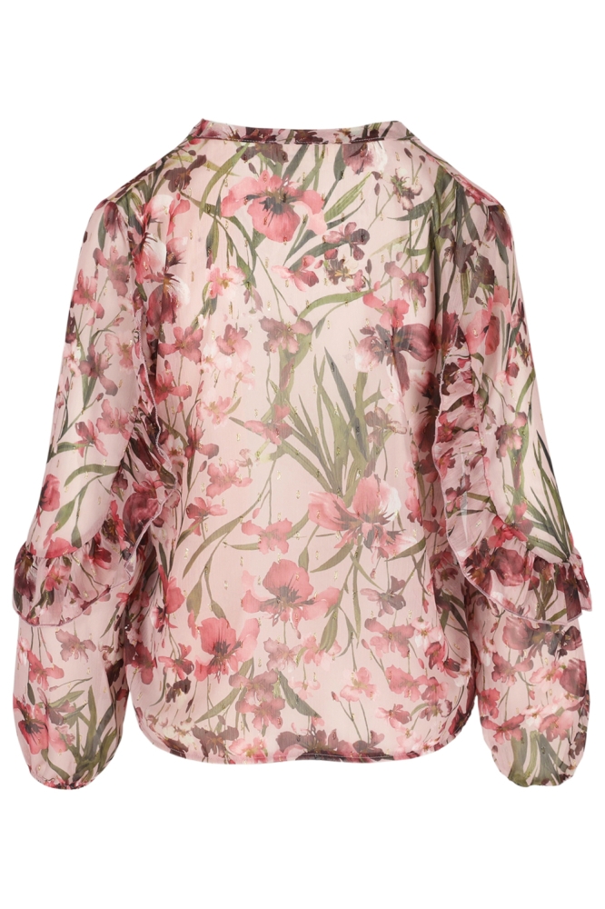 LolaLiza roze dames blouse | Achteraanzicht