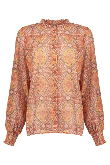 Geisha oranje dames blouse | Vooraanzicht