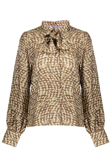 Geisha camel dames blouse | Vooraanzicht