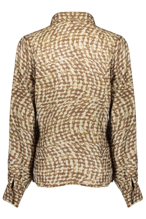 Geisha camel dames blouse | Achteraanzicht