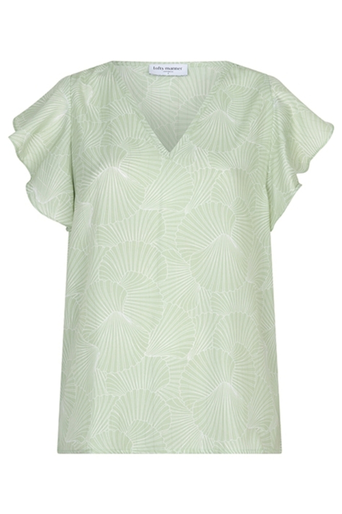 Lofty Manner groene dames t-shirt | Vooraanzicht