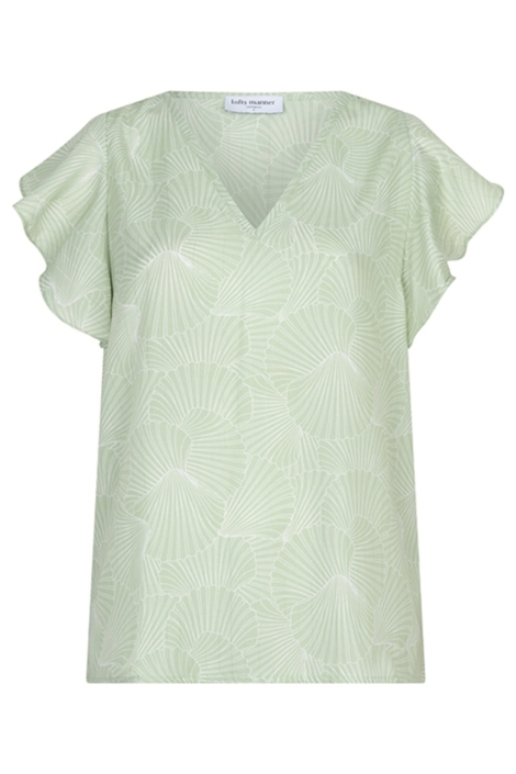 Lofty Manner groene dames blouse | Vooraanzicht