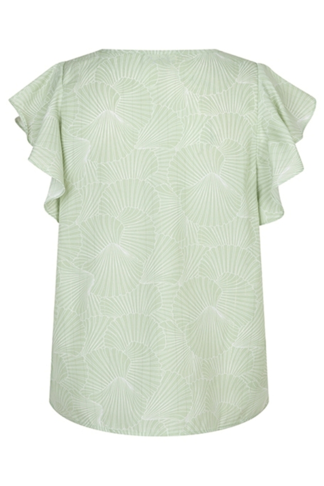 Lofty Manner groene dames blouse | Achteraanzicht