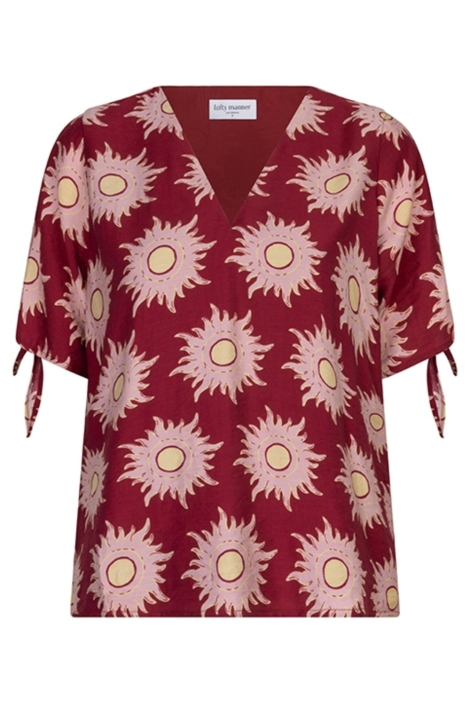 Lofty Manner roze dames blouse | Vooraanzicht