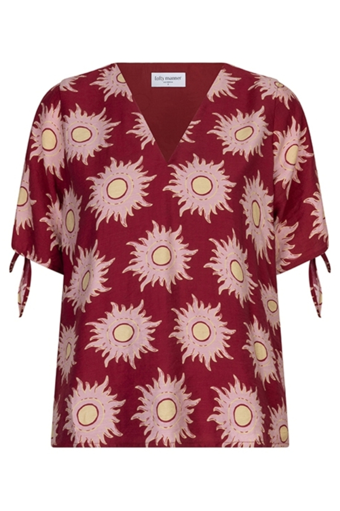 Lofty Manner roze dames blouse | Vooraanzicht