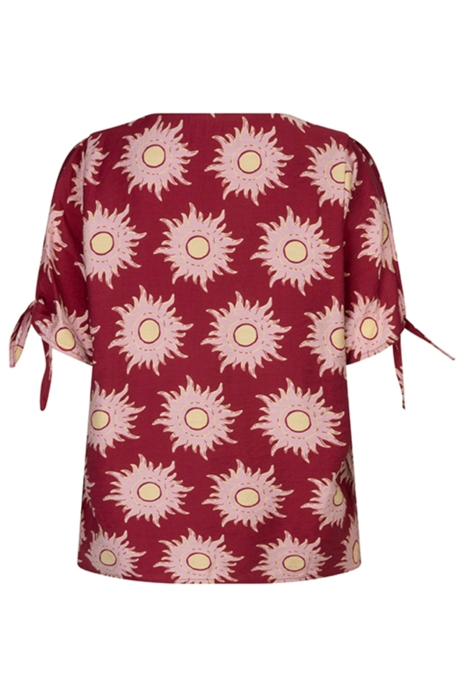 Lofty Manner roze dames blouse | Achteraanzicht