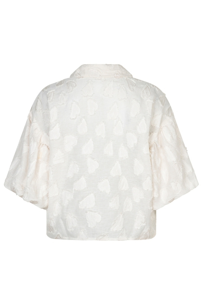 Lofty Manner beige dames blouse | Achteraanzicht