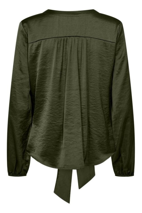 Freequent groene dames blouse | Achteraanzicht
