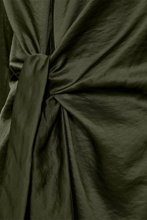 Freequent groene dames blouse | Close up