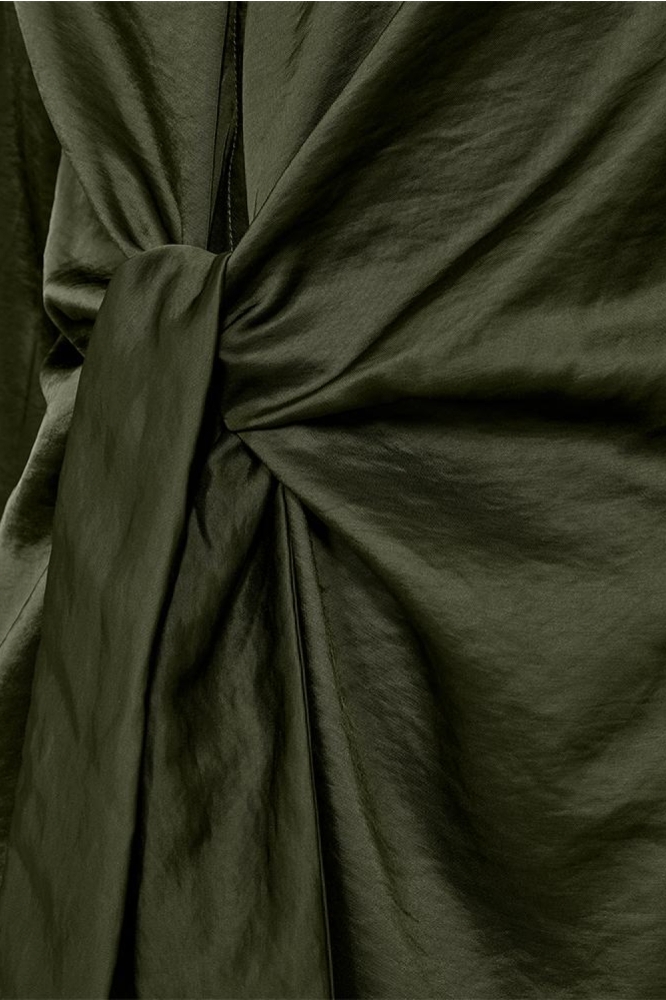 Freequent groene dames blouse | Close up