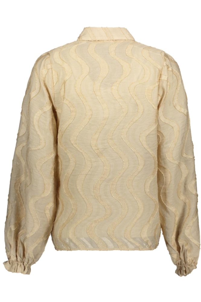 Geisha zand dames blouse | Achteraanzicht