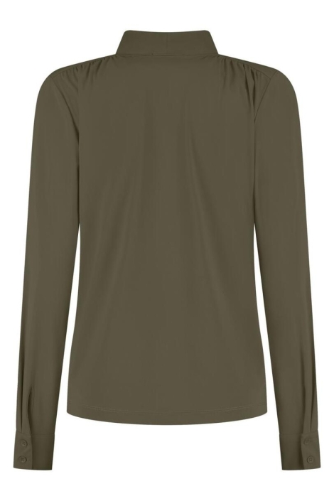 Lady Day groene dames blouse | Achteraanzicht