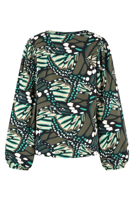 Lady Day multi color dames blouse | Achteraanzicht