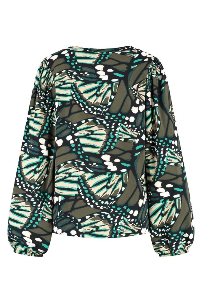 Lady Day multi color dames blouse | Achteraanzicht