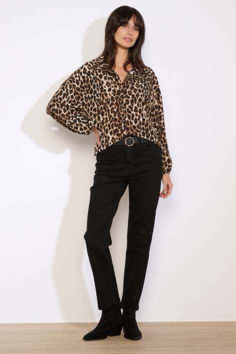 LolaLiza camel dames blouse | Model