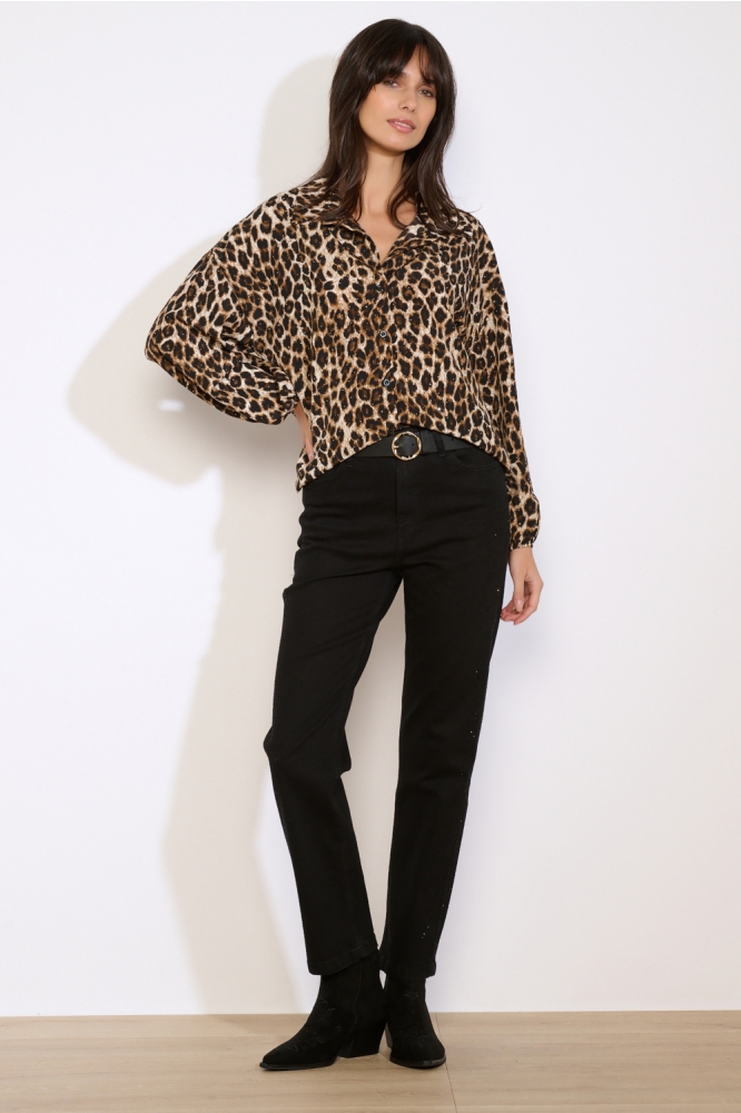 LolaLiza camel dames blouse | Model