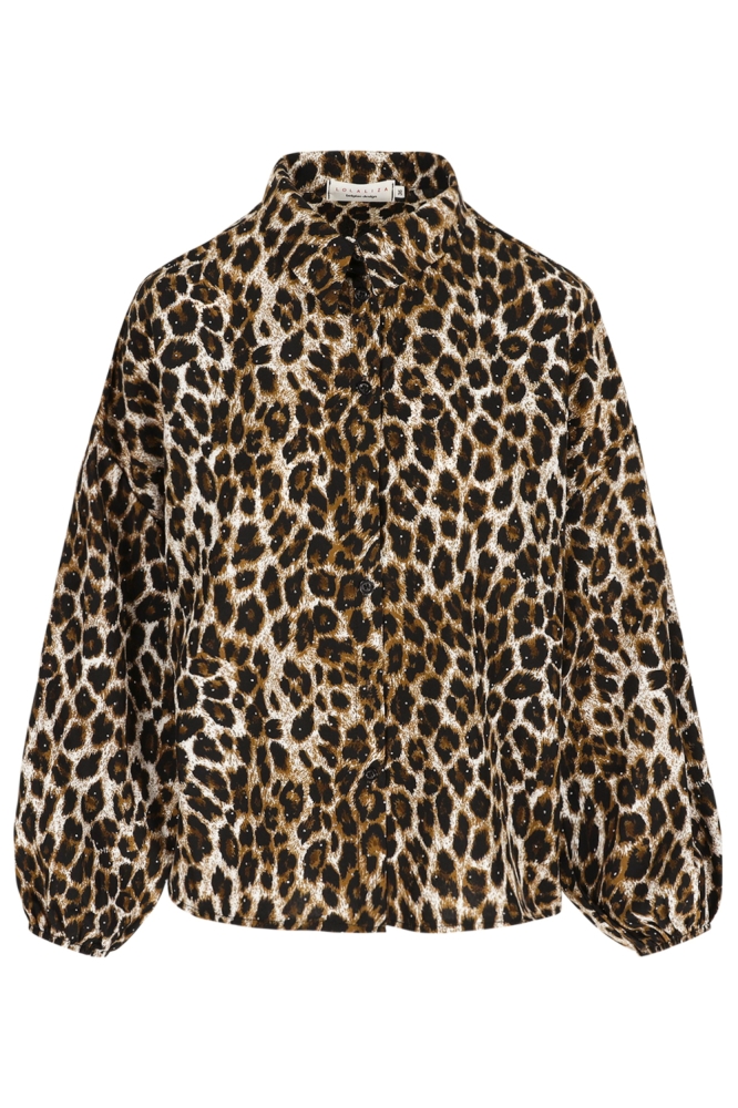 LolaLiza camel dames blouse | Vooraanzicht