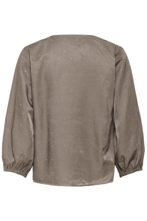 Kaffe bruine dames blouse | Achteraanzicht