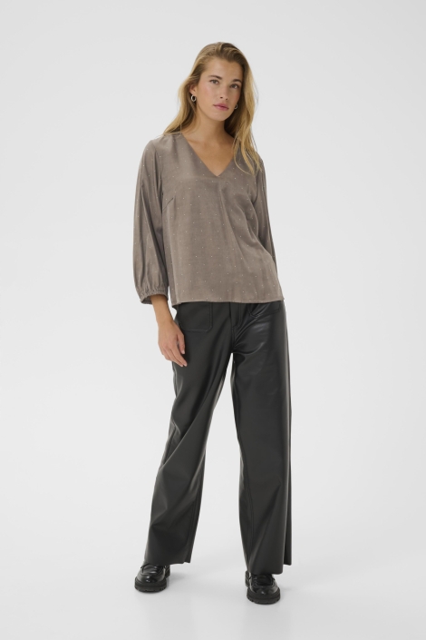 Kaffe bruine dames blouse | Model
