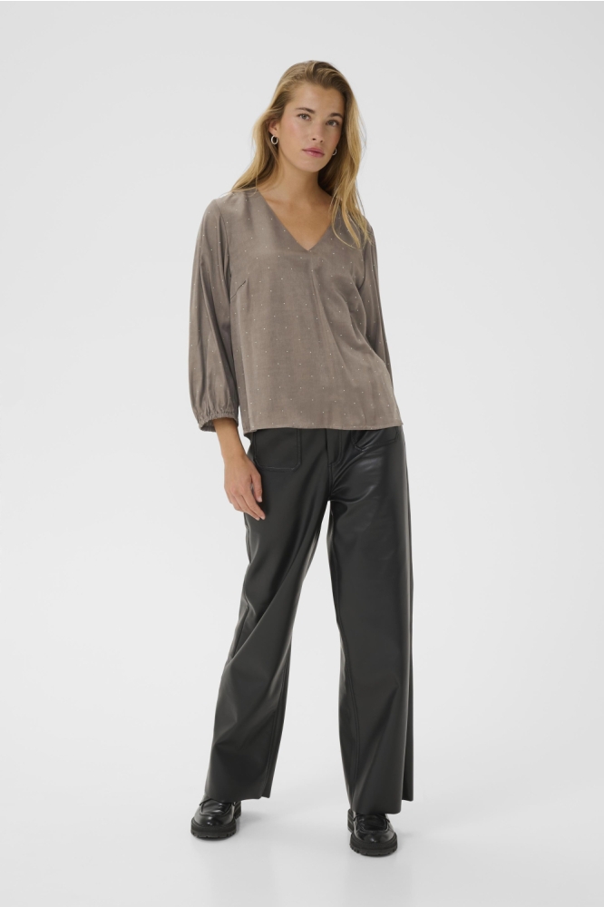 Kaffe bruine dames blouse | Model