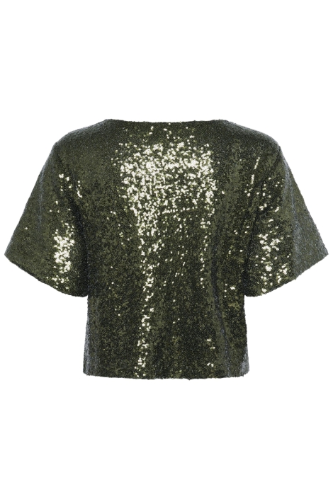 Kaffe groene dames blouse | Achteraanzicht