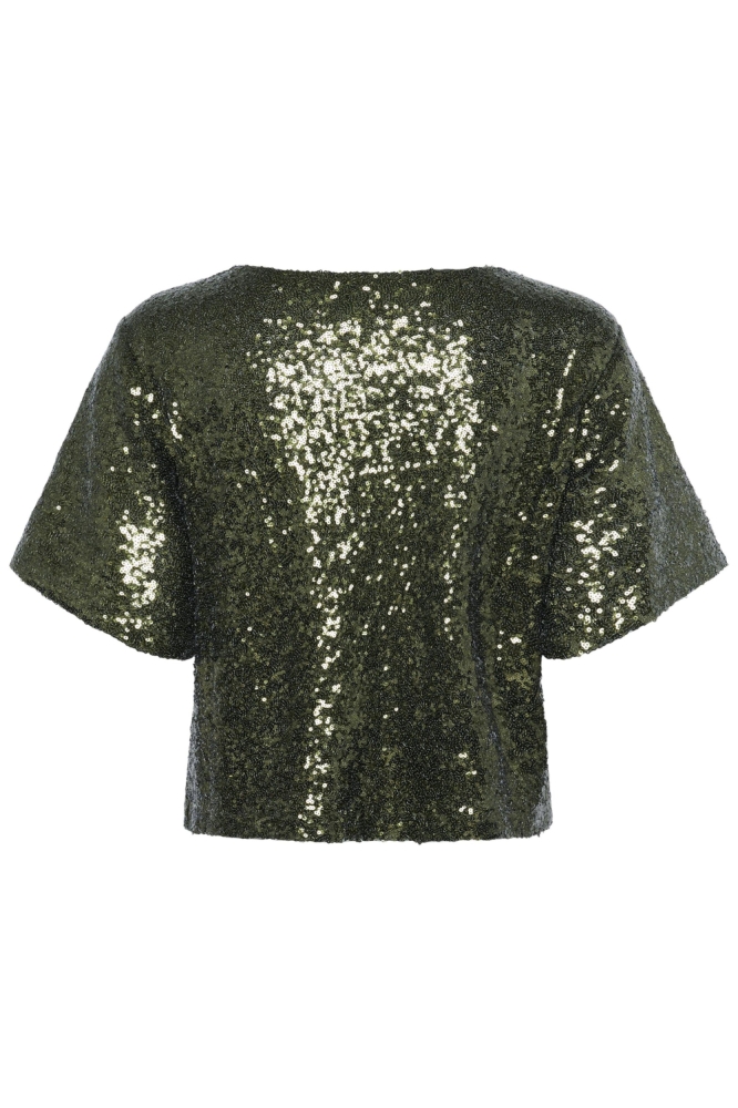 Kaffe groene dames blouse | Achteraanzicht