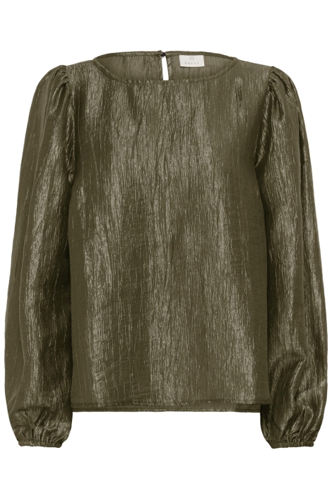 Kaffe groene dames blouse | Vooraanzicht