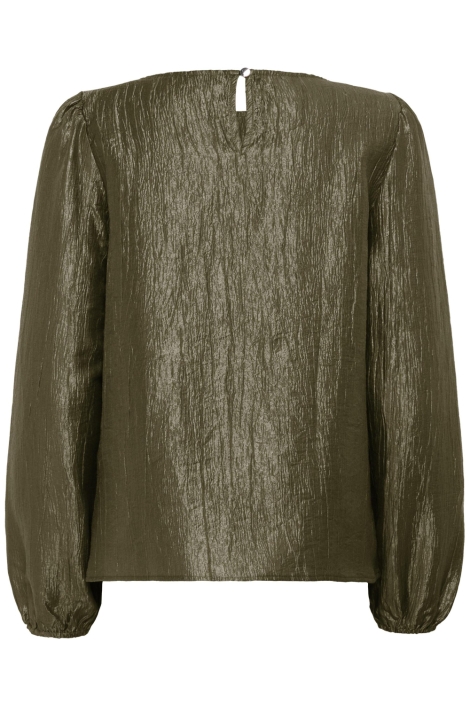 Kaffe groene dames blouse | Achteraanzicht