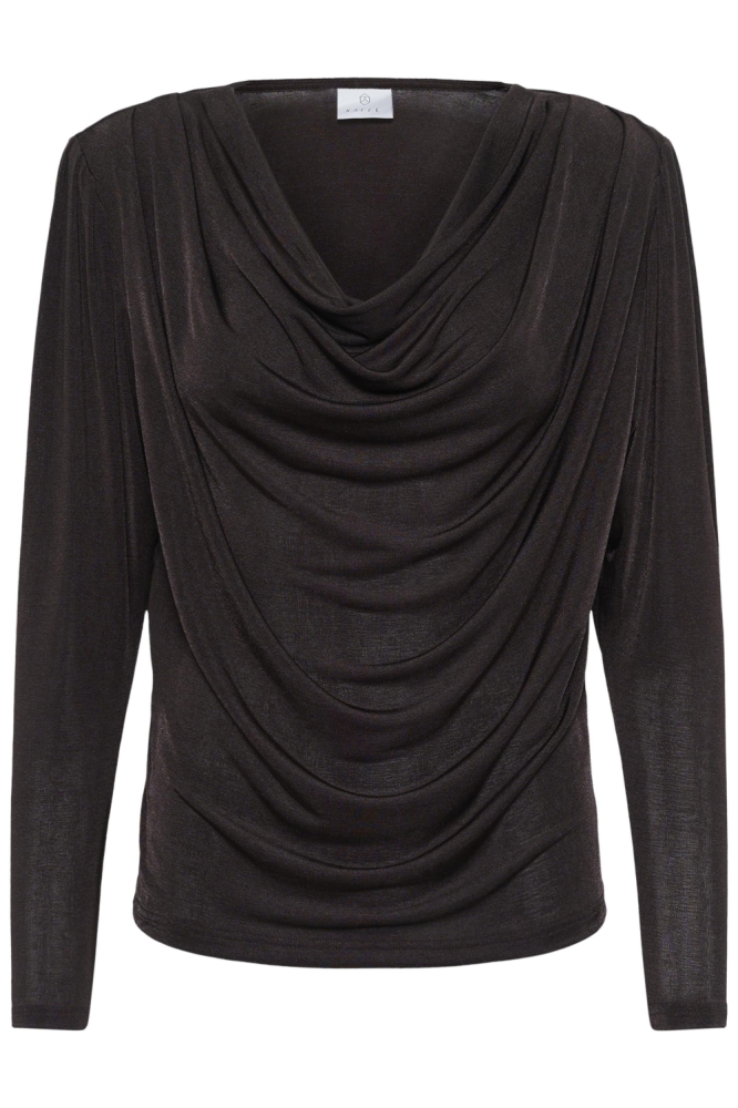 Kaffe bruine dames blouse | Vooraanzicht