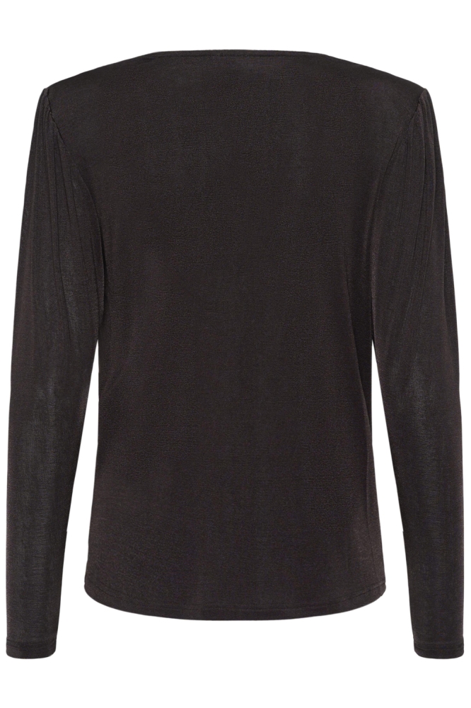 Kaffe bruine dames blouse | Achteraanzicht