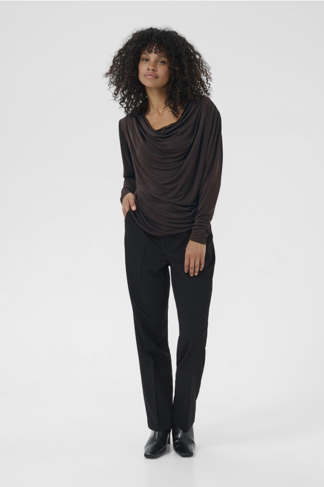 Kaffe bruine dames blouse | Model