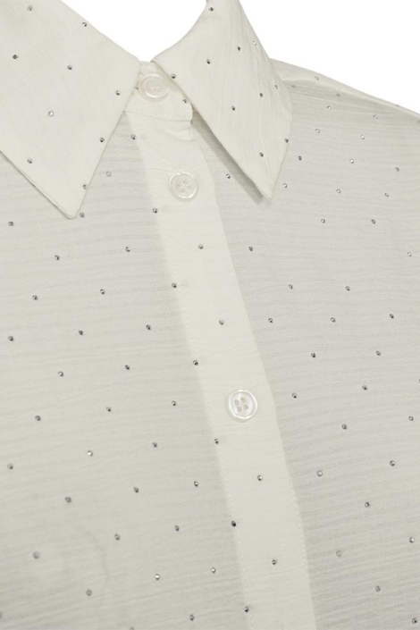 Freequent witte dames blouse | Close up