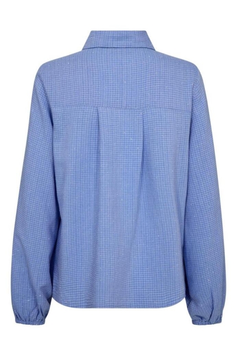 Freequent blauwe dames blouse | Achteraanzicht