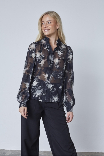 SisterS point Blouse VIRSA SH9 19017 BLACK/GOLD