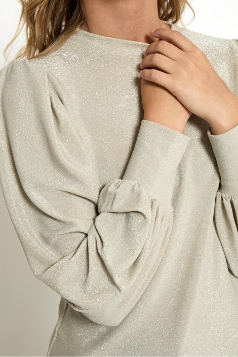 Peppercorn ecru dames t-shirt | Close up