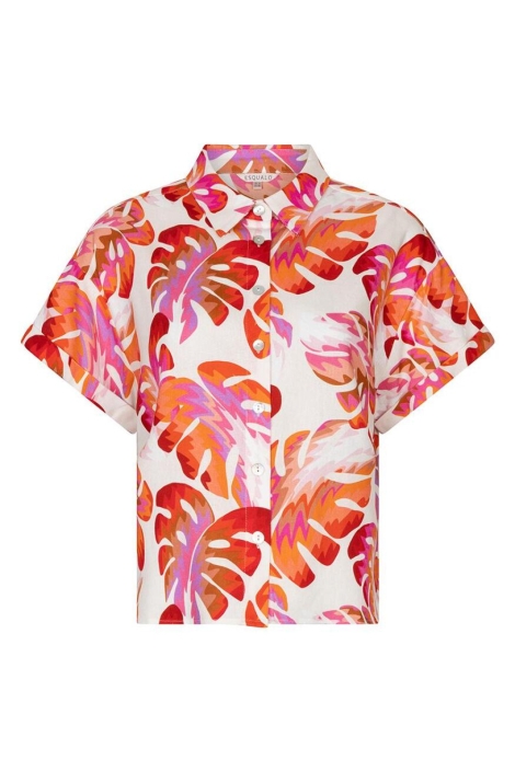 EsQualo beige dames blouse | Vooraanzicht