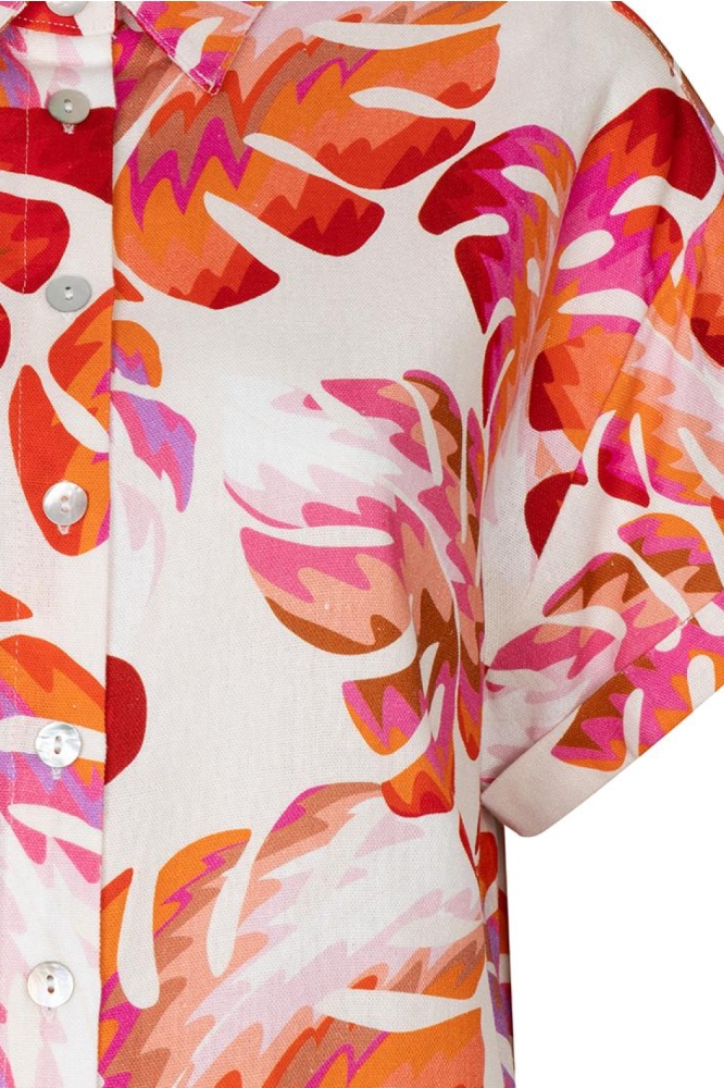 EsQualo beige dames blouse | Close up
