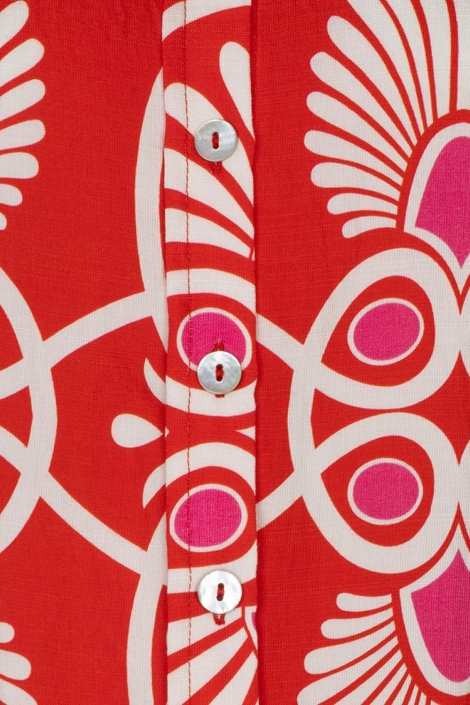 EsQualo rode dames blouse | Close up