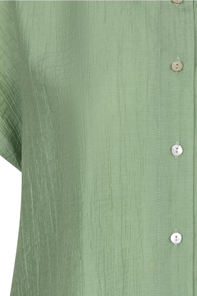 EsQualo groene dames blouse | Close up
