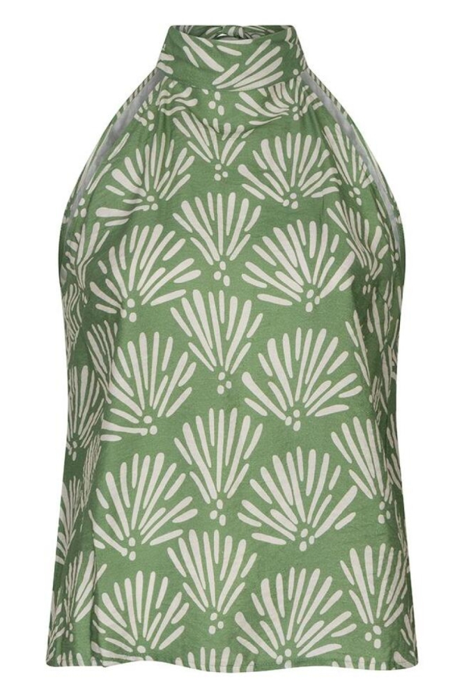 EsQualo groene dames blouse | Vooraanzicht