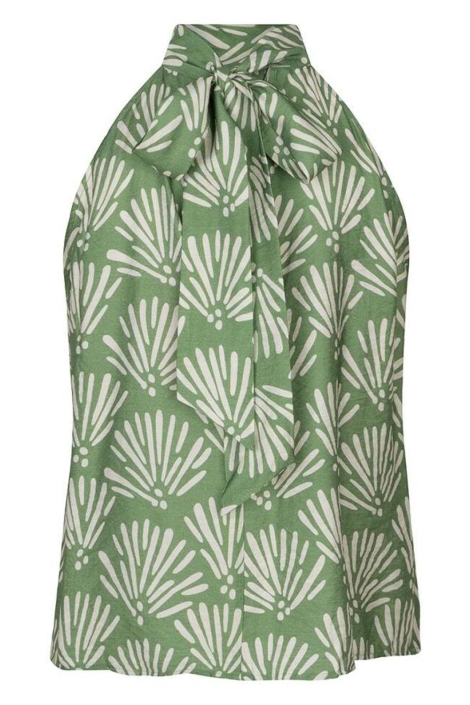 EsQualo groene dames blouse | Achteraanzicht