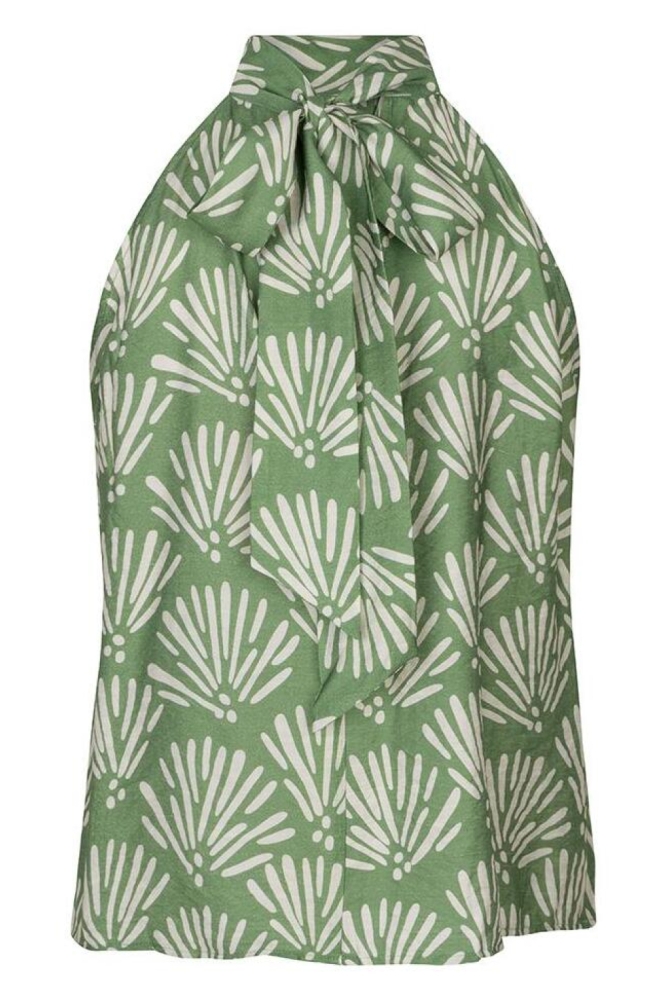 EsQualo groene dames blouse | Achteraanzicht