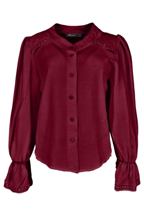 FOS Amsterdam bordeaux dames blouse | Vooraanzicht