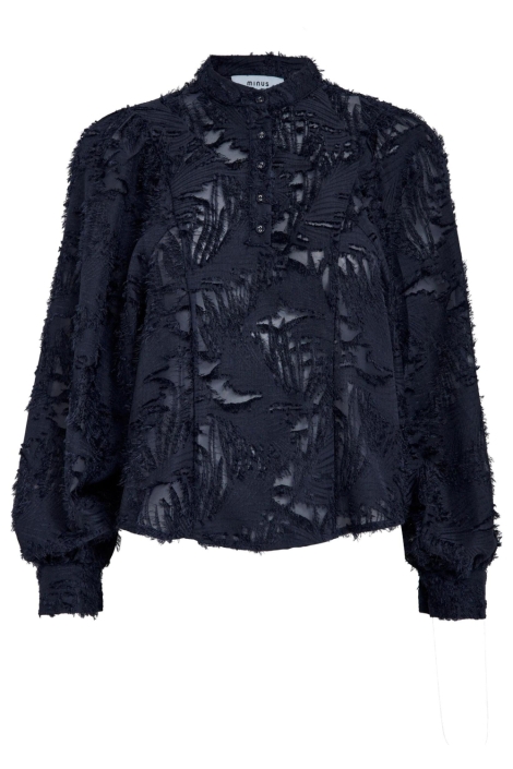 Minus blauwe dames blouse | Vooraanzicht