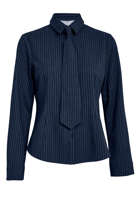 Minus blauwe dames blouse | Vooraanzicht