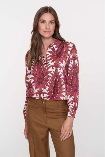 Geisha BLOUSE MET KLEURRIJKE BOTANISCHE PRINT 53913 20 OFF WHITE/PINK