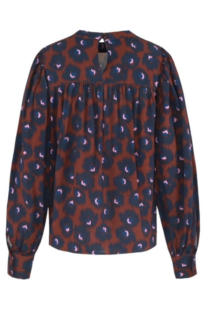 Fluresk blauwe dames t-shirt | Achteraanzicht