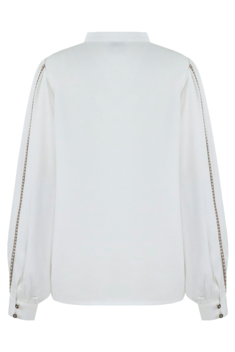 Fluresk witte dames blouse | Achteraanzicht