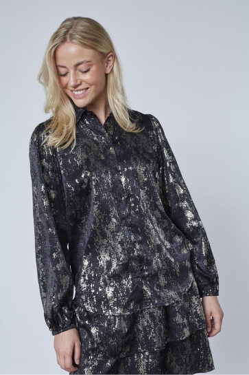 SisterS point Blouse EBBEY SH80 19030 BLACK/GOLD