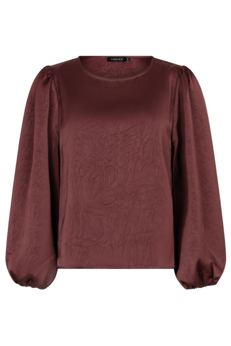 Ydence bruine dames t-shirt | Vooraanzicht